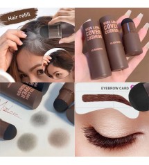 Miss Lara 2in1 Cover Cushion Hairline & Eyebrows Shaping Stamp Black&Dark Brown&Light Brown
